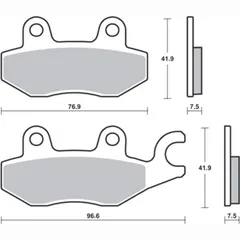 TECNIUM Proffesional Racing Bremsbeläge Sintermetall - MSR455 für Kawasaki NINJA400, Z400ABS