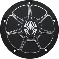 REKLUSE Clutch Cover Aluminium Black Wrinkle - for: Indian for SCOUT, SCOUTSIXTY