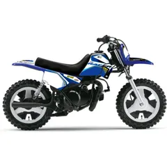 ART Kunststoff Kit OEM Farbe Blau mit Komplettsitz Schwarz + KUTVEK Racer Grafik Kit Blau für: Yamaha PW50