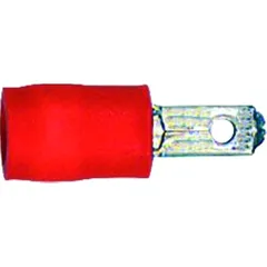 Spade connector male red -1.0
