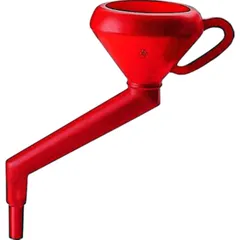 Offset plastic oil funnel