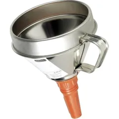 Tin funnel with brass filter & removable spout