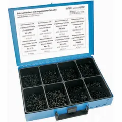 Blechschraubensortiment schwarz verzinkt