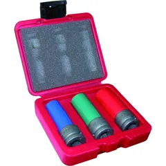Impact socket set 17, 19, 21mm