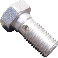 Banjo bolt single 3/8´-24 silver
