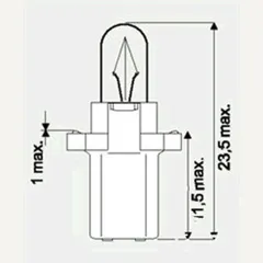 Glühbirne Lampe 12V1.2W JMP