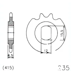 Front sprocket 11tooth pitch 415 20023511