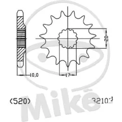 Zahnrad Ritzel 13Z Teilung 520 503210313