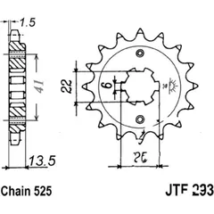 Zahnrad Ritzel 16Z Teilung 525
