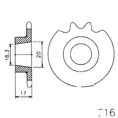 Zahnrad Ritzel 15Z Teilung 420