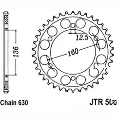 Rear sprocket 40 tooth pitch 630