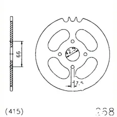 Rear sprocket 40 tooth pitch 415