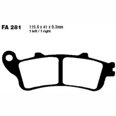 Brake pads scooter sintered hh ebc SFA281HH