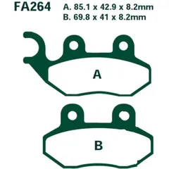 Brake pads carbon scooter ebc SFAC264