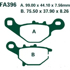 Brake pads scooter sintered hh ebc SFA396HH