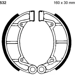 Brake shoes rear inc springs ebc Y532