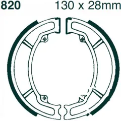 Brake shoes rear excluding springs ebc 820