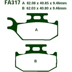 Brake pads sintered r ebc FA317R