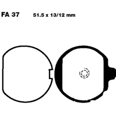 Brake pads std ebc FA037