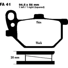 Brake pads std ebc FA041