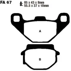 Bremsbeläge Bremsklotz Sinter HH EBC FA067HH