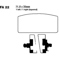 Brake pads std ebc FA022