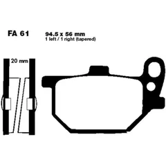 Bremsbeläge Bremsklotz Semi-Sinter V EBC FA061V