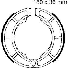 Brake shoes inc springs ebc S626