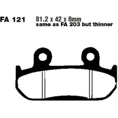 Brake pads sintered hh ebc FA121HH