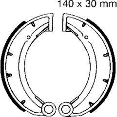 Brake shoes rear excluding springs ebc 979