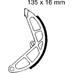 Brake shoes rear excluding springs ebc V907