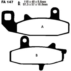 Brake pads std ebc FA147
