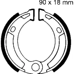 Brake shoes fluted w/o spring EBC