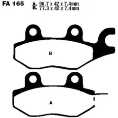 Bremsbeläge Bremsklotz Standard EBC FA165TT