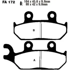 Brake pads std ebc FA172TT