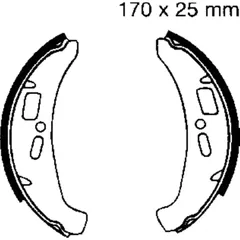 Brake shoes rear excluding springs ebc 881