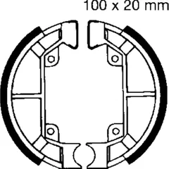Brake shoes exc springs ebc 886