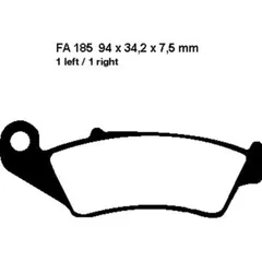 Brake pads sintered r ebc FA185R