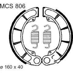 Brake shoes inc springs trw MCS806