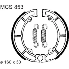 Brake shoes rear with springs trw luc MCS853