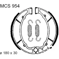 Brake shoes inc springs trw MCS954