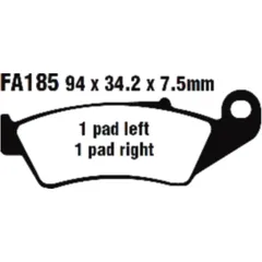 Bremsklotz Sinter EPFA EBC passend für: Honda CRF, XR, CR, Beta RR, Xtrainer, RX