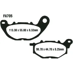 Bremsklotz Carbon Scooter EBC passend für: Yamaha CZD, YP