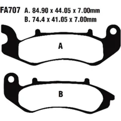 Bremsklotz Standard EBC passend für: Keeway TX, Superlight, RKV, KSR - Moto Demonio, TW, GRS