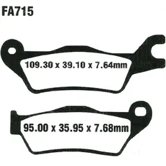 Bremsklotz Semi - Sinter V EBC passend für: Suzuki GSX - R, GSX - S, UH