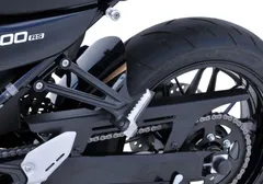 Hinterradabdeckung mit Alu Kettenschutz - schwarz/silber/gold Kotflügel für: KAWASAKI Z900 RS ZR900C
