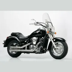 Double Groove Komplettanlage mit Kat - silber Auspuff für: KAWASAKI VN 900 Custom VN900C, VN 900 Classic VN900B