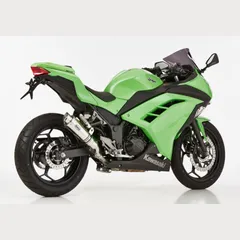 SP Slip on Ersatzdämpfer Super Short - silber Auspuff für: KAWASAKI Ninja 300 EX300A, Z300 ER300A