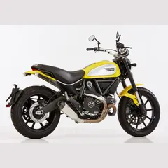 DSX-7 slip on exhaust super short - silver for: DUCATI Scrambler Icon K1, Scrambler Classic K1