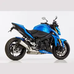 DSX-7 slip on exhaust super short - silver for: SUZUKI GSX-S 1000 WVDG, GSX-S 1000F WVDG
